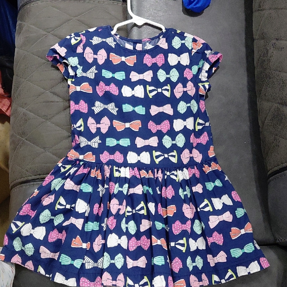 Crown & Ivy Multicolor Bow Pattern Kids Dress